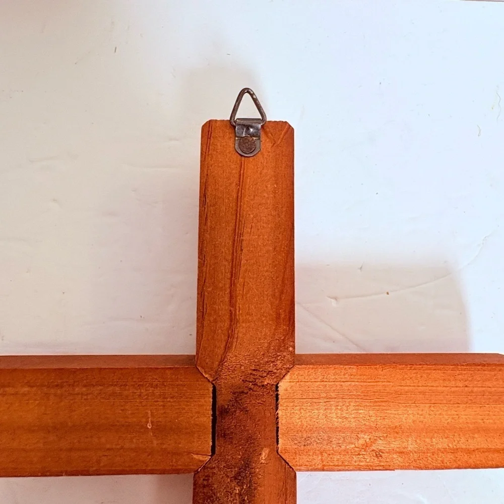 Vintage Wooden and Brass Cross/Crucifix